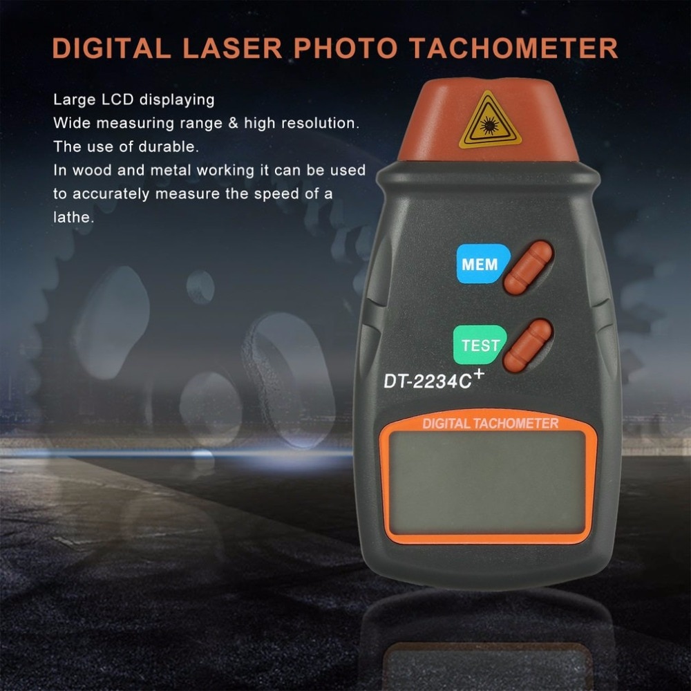Whdz 1 set 진단 도구 디지털 레이저 타코미터 rpm 미터 비접촉 모터 선반 속도 게이지 회전 스핀 핫 세일